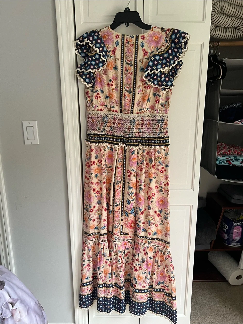 Farm Rio Superbloom Tapestry Maxi Dress in “Superbloom Tapestry Cream” - Picture 4 of 6